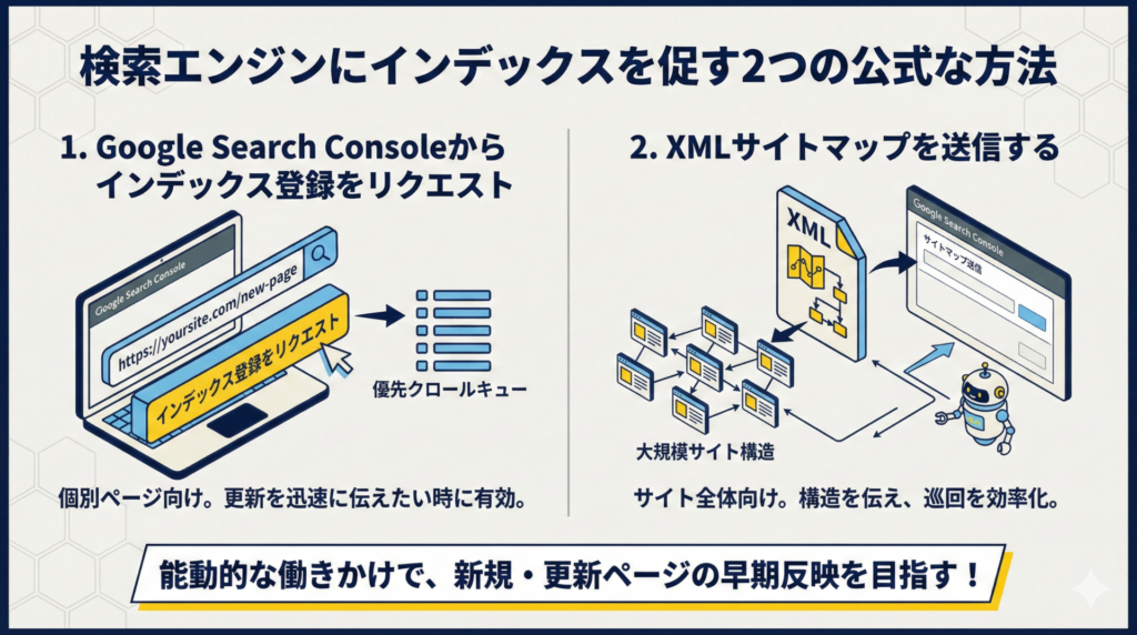 インデックス登録を積極的にリクエストする方法