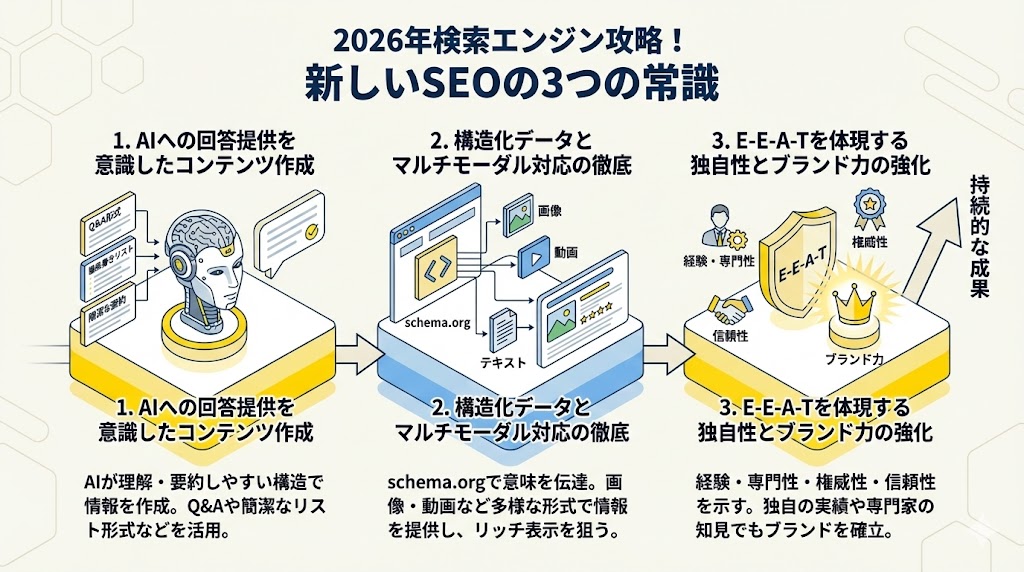 AI Overview時代を勝ち抜く3つのSEO新常識