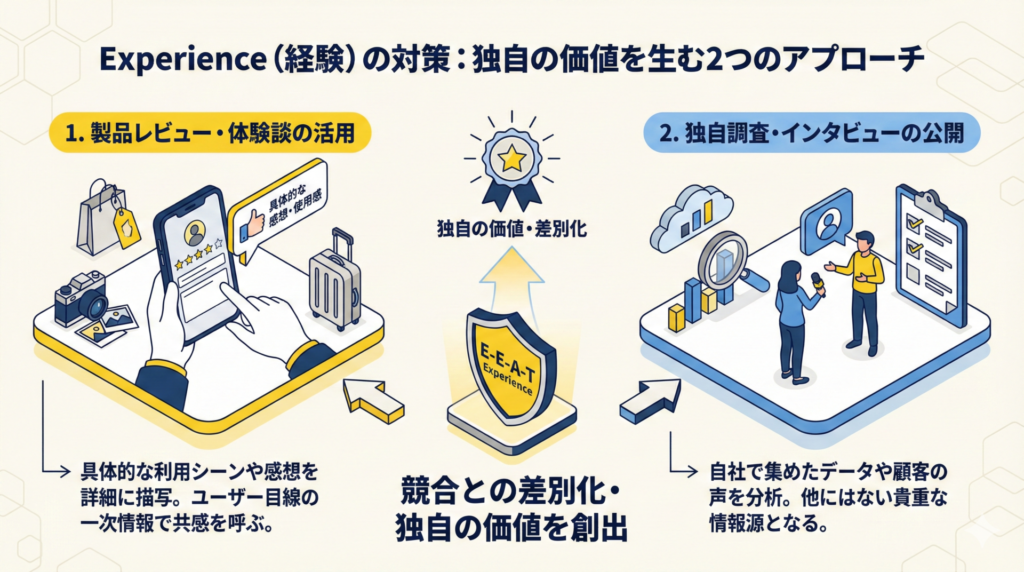 Experience(経験)|一次情報で他社と差別化する