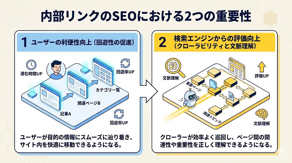 内部リンクのSEOにおける2つの重要性