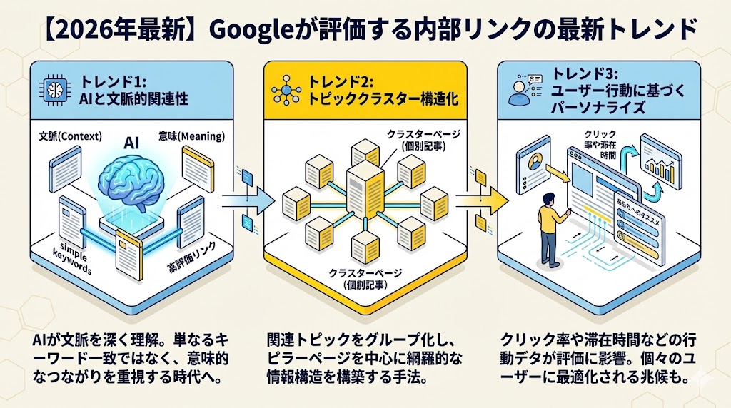 【2026年最新】Googleが評価する内部リンクの最新トレンド
