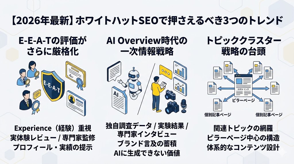 【2026年最新】ホワイトハットSEOで押さえるべきトレンド