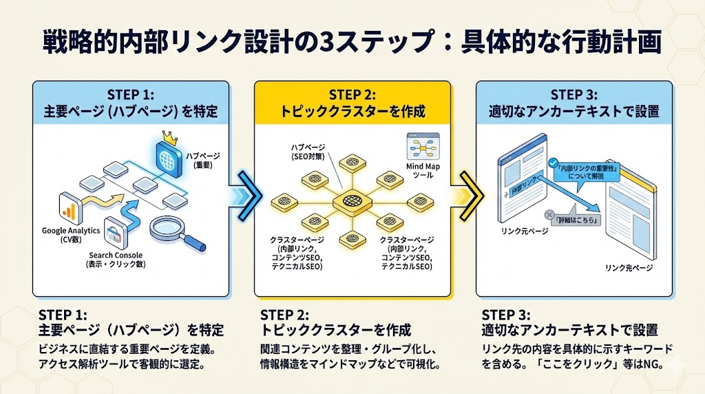 SEO効果を最大化する戦略的な内部リンク設計