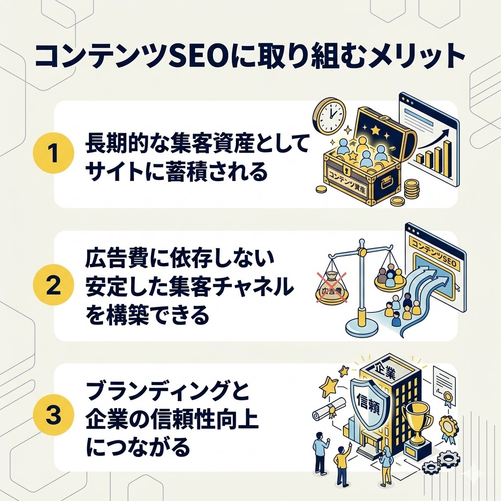 コンテンツSEOに取り組むメリット
