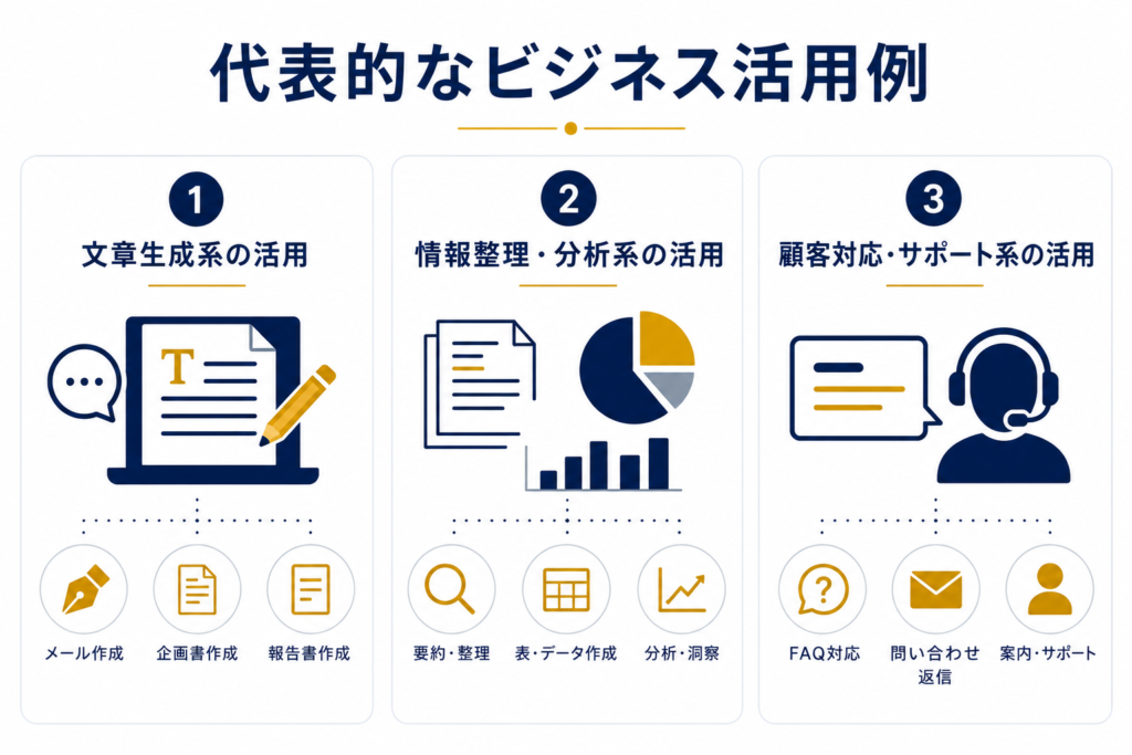 代表的なビジネス活用例