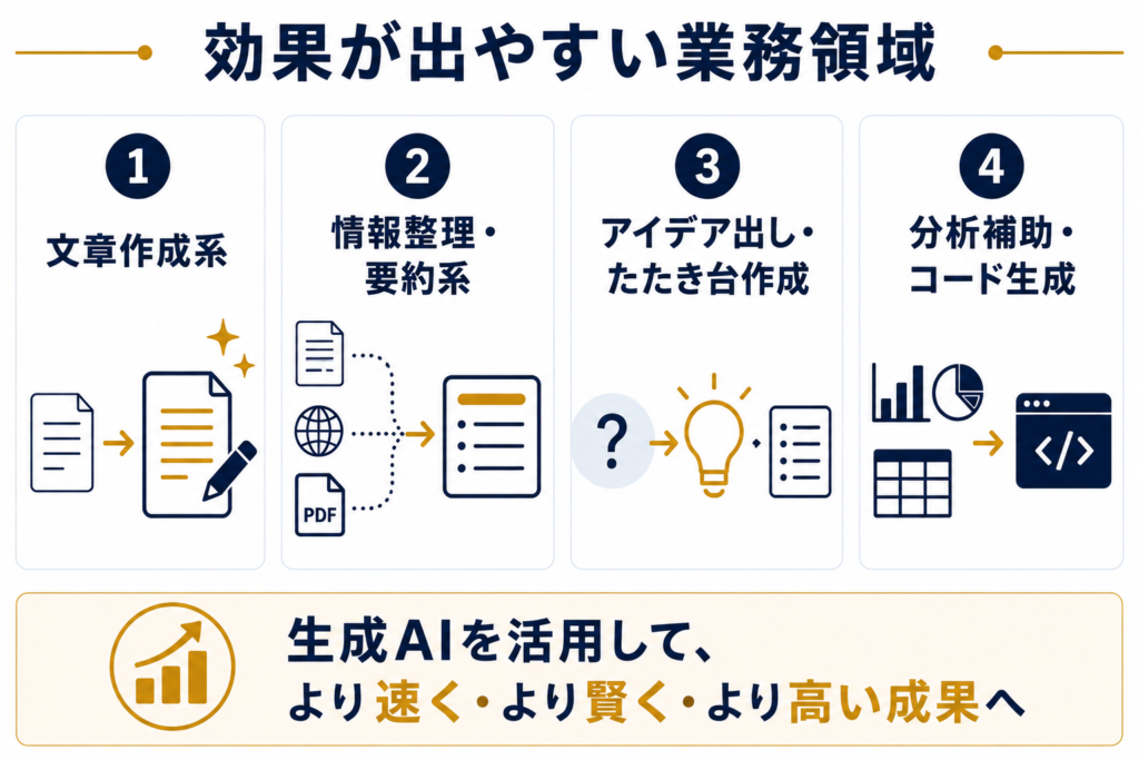 効果が出やすい業務領域