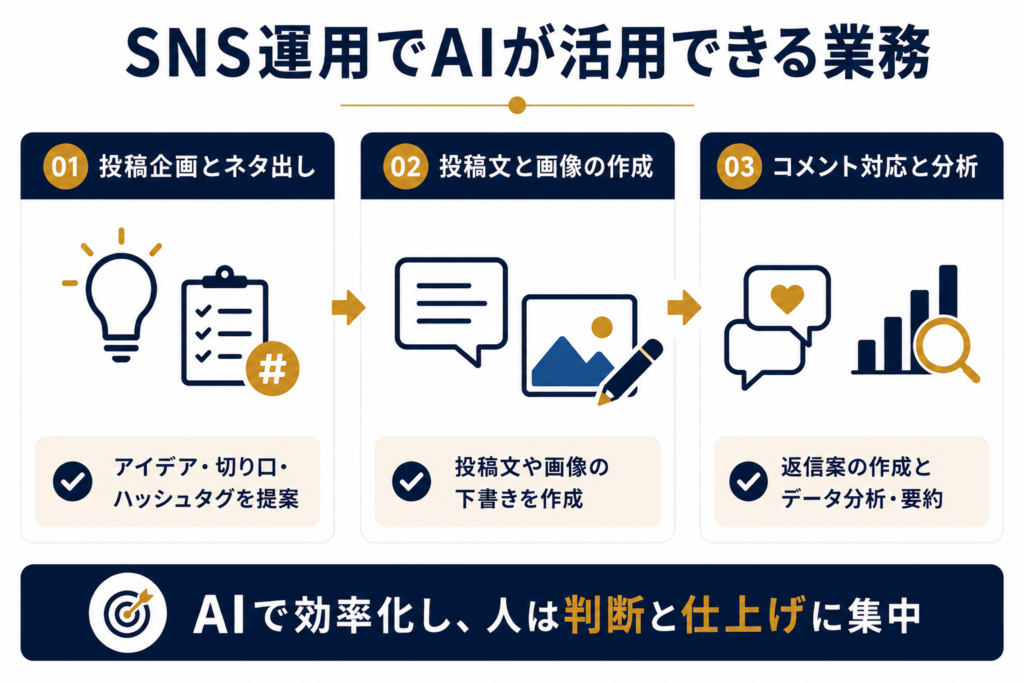 SNS運用でAIが活用できる業務