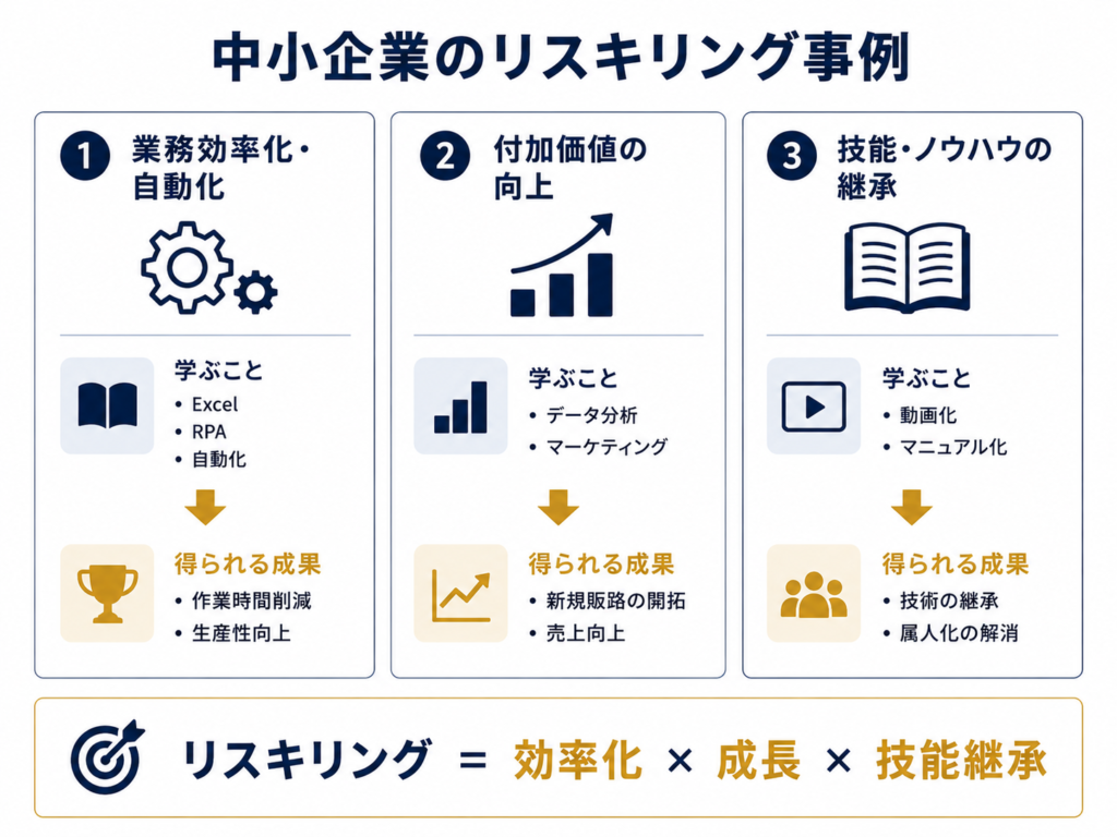 【取り組み目的別】中小企業のリスキリング事例