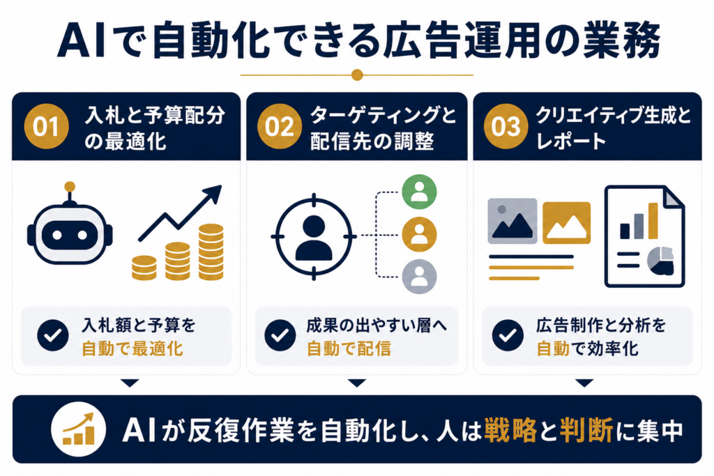 AIで自動化できる広告運用の業務