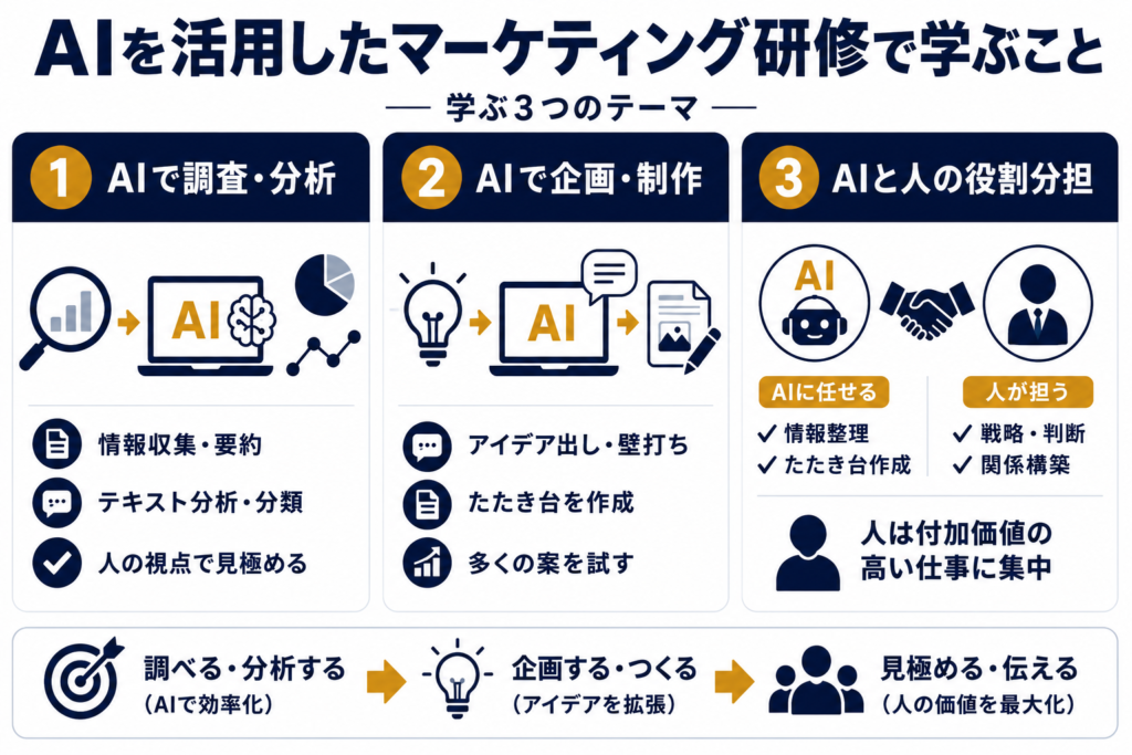 AIを活用したマーケティング研修で学ぶこと