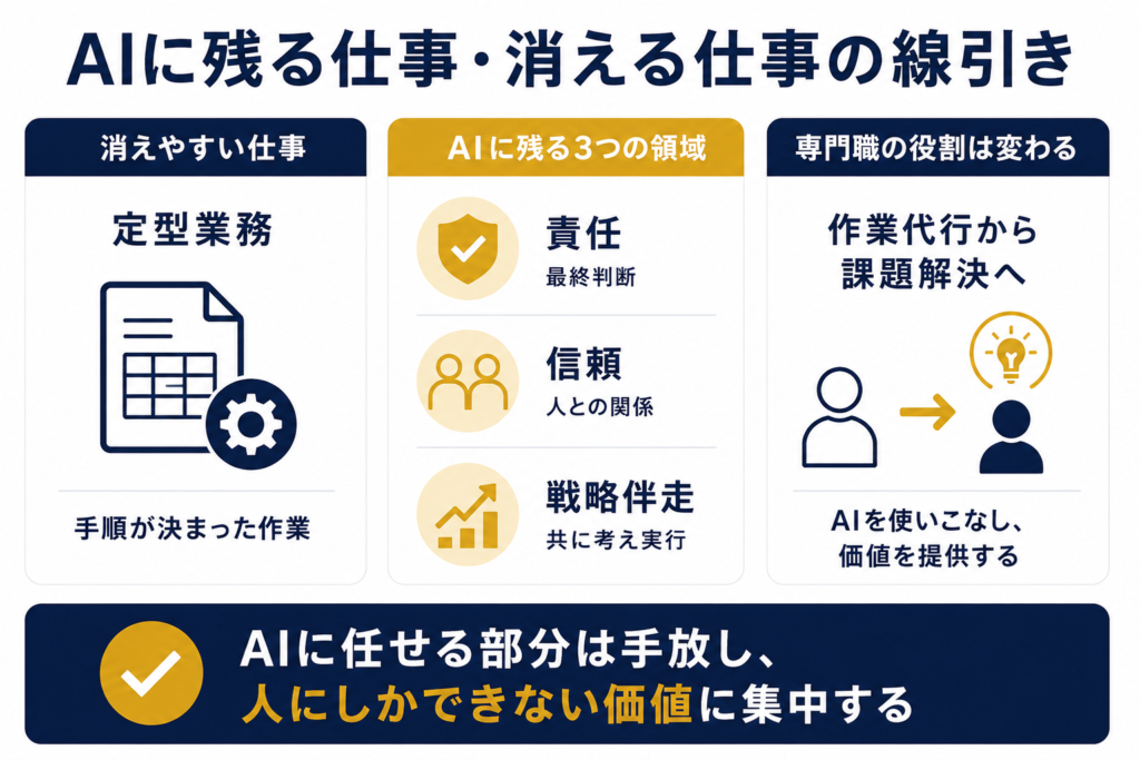 AIに残る仕事・消える仕事の線引き